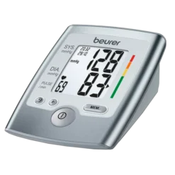 Baumanómetro Gris Digital de Brazo/Escritorio Hasta 42 cm con Medición de Pulso y Presión Arterial - Beurer