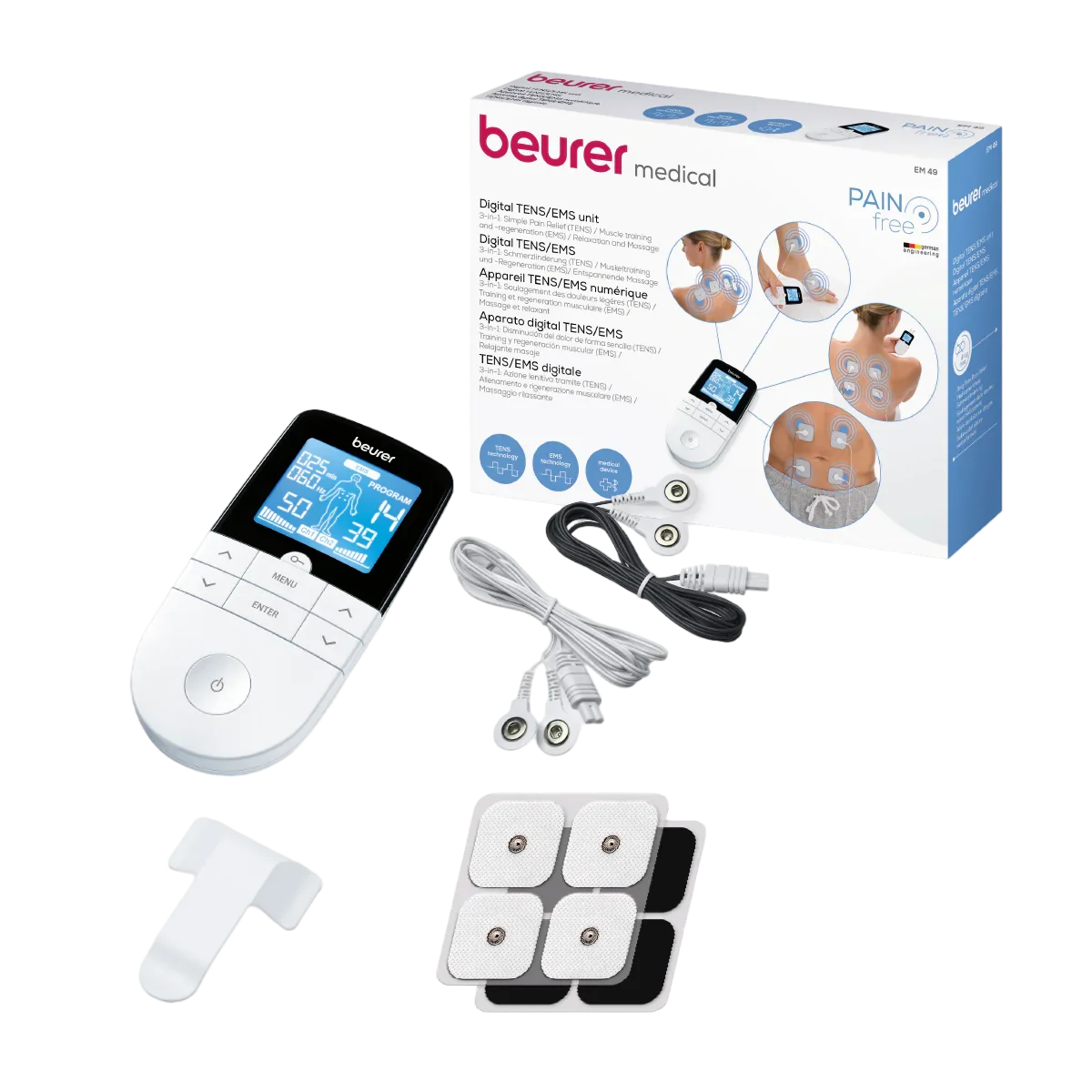 Electroestimulador TENS/EMS 2 canales 3 en 1