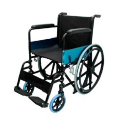 Silla de Ruedas Estándar de 18" en color Negro/Azul