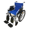 SILLA DE RUEDAS 18" TODO TERRENO AZUL DESCANSA PIES ABATIBLE