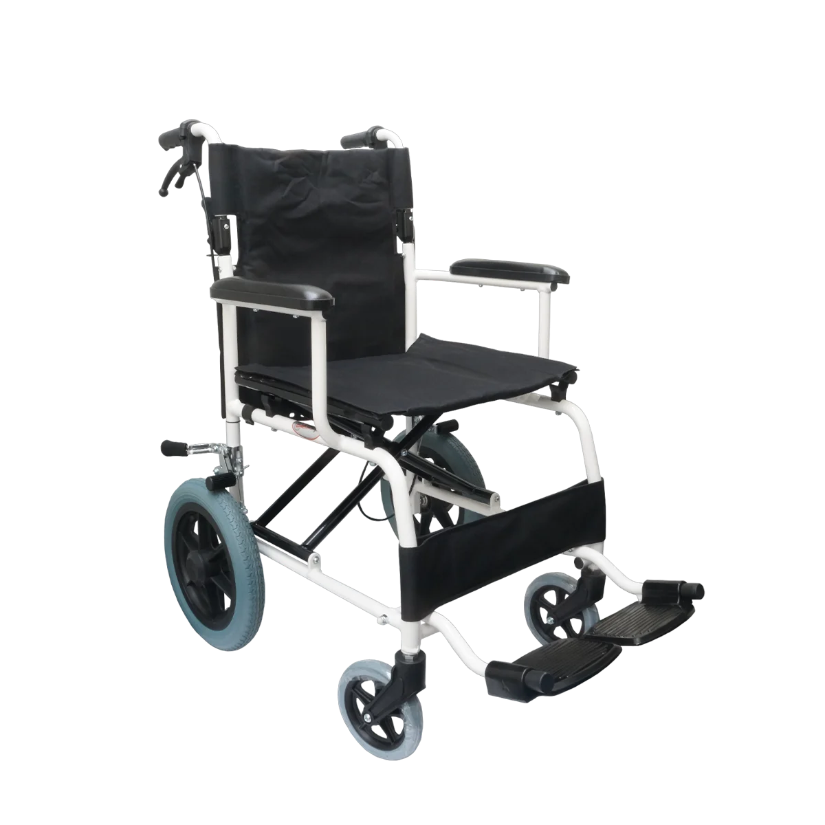 Silla de Traslado de 16" en color Blanco con Descansa Pies Fijo