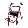 Andadera Rollator Híbrida (Silla de Traslado) en color Tinto