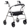 Andadera Rollator Bariátrica de Aluminio en color Plata