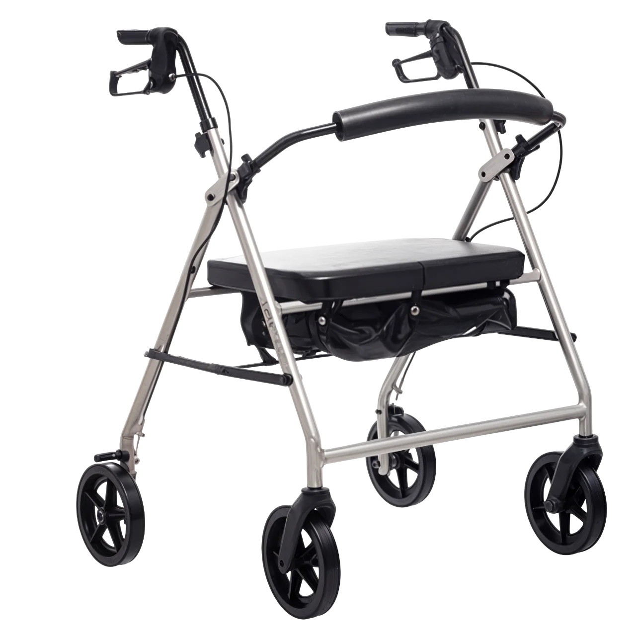 Andadera Rollator Bariátrica de Aluminio en color Plata