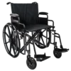 Silla de Ruedas Bariátrica 20" Negra con Descansapiés Abatible