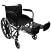 Silla de Ruedas Negra 19" con Elevapiés y Descansapies Desmontable
