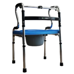 ANDADERA MULTIFUNCIONAL 5 EN 1 (ANDADERA FIJA RECIPROCA/SILLA DE BAÑO/CÓMODO/SOPORTE PARA WC/INCREMENTO PARA WC)