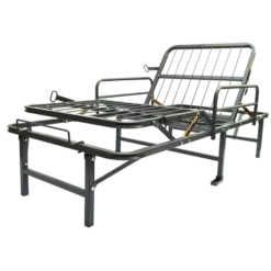 Cama Hospitalaria Plegable Manual Gris