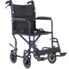 Silla de Traslado 19" Azul con Descansapiés Fijo