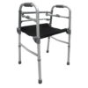 Andadera con Asiento de Aluminio Gris