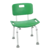 Silla de Ducha Sin Agarraderas de Aluminio Verde
