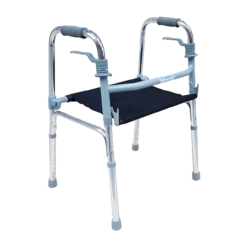 Andadera Tradicional con Asiento de Lona y Estructura de Aluminio Ajustable