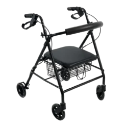 Andadera Rollator de Acero Negra