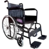 Silla de Ruedas Estándar 18" Gris con Respaldo Plegable y Descansapies Desmontable