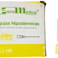 Aguja Hipodérmica Amarilla Desechable 20Gx32mm - Sensi Medical