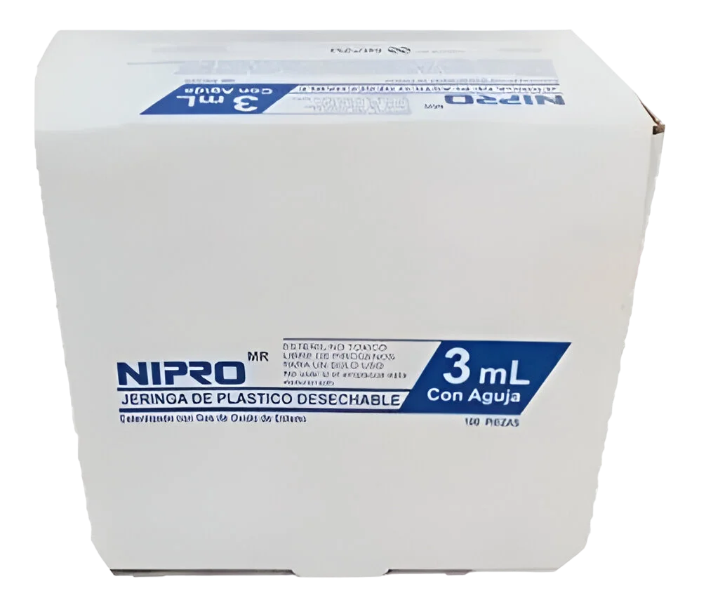 Jeringa DL 5 ML con Aguja 22X32 - Caja de 100 Piezas