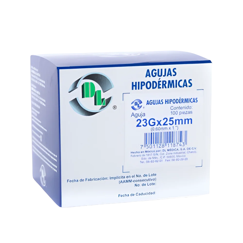 Aguja Hipodérmica Desechable - Caja con 100