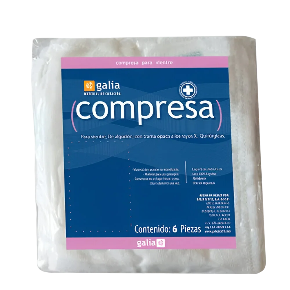 Compresa No Estéril Vientre de Algodón